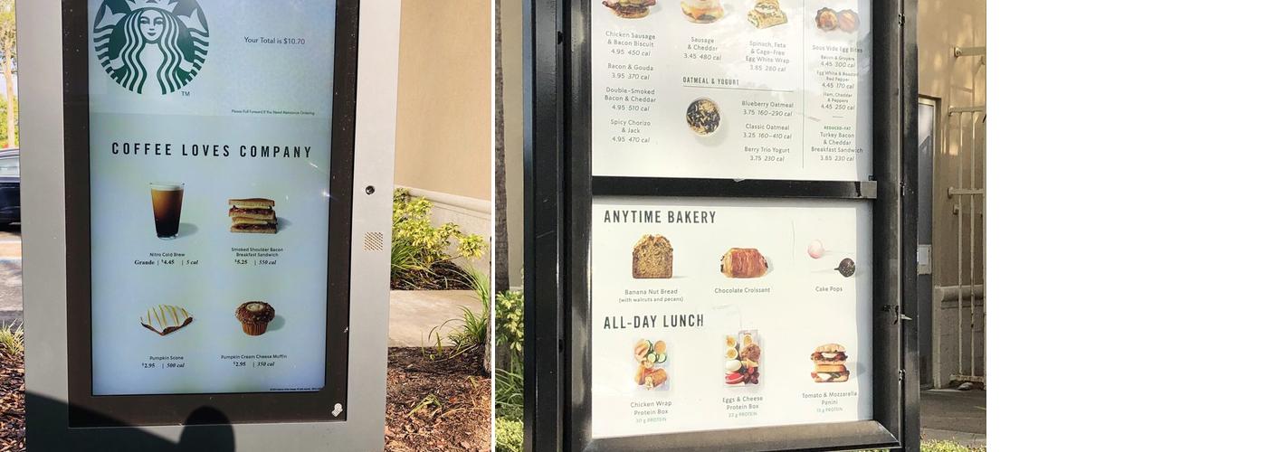 Starbucks Menu