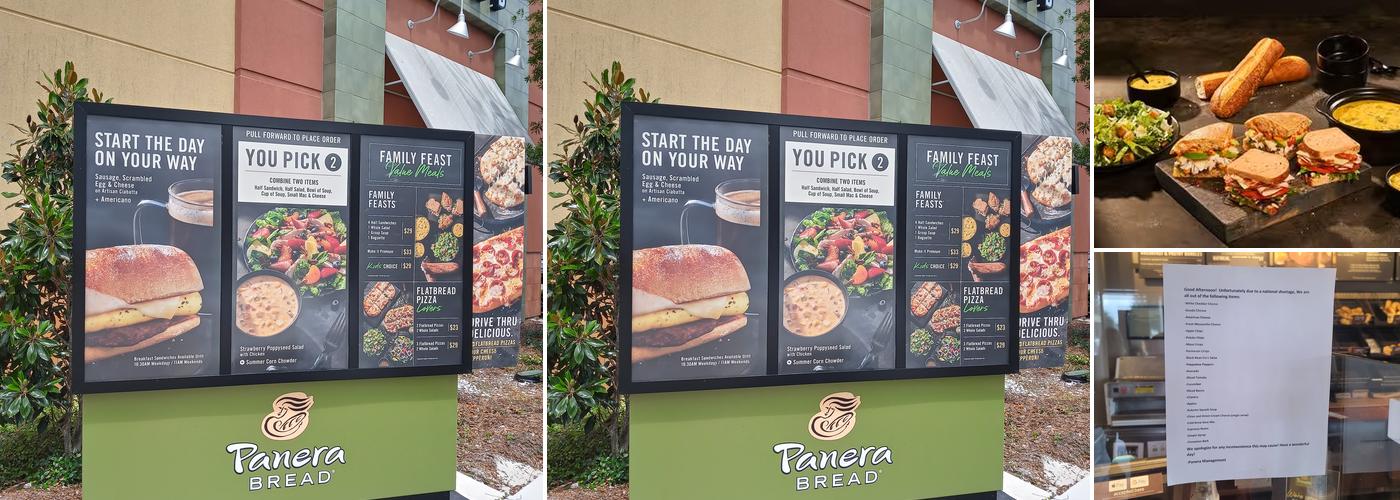 Panera Bread Menu