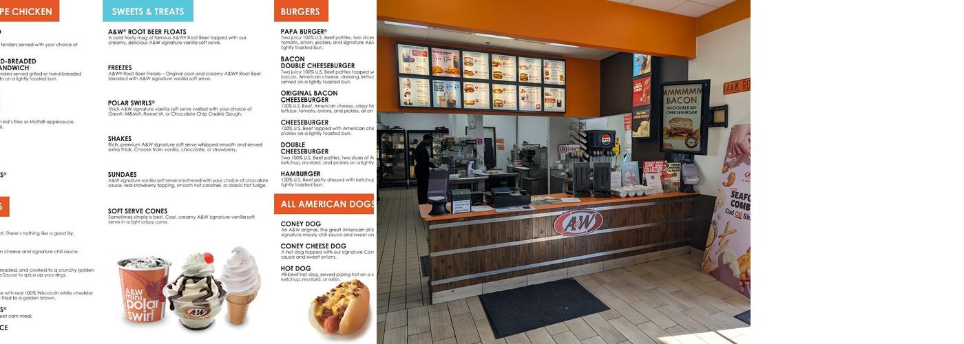 A&W Restaurant Menu