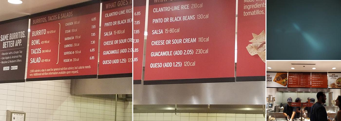 Chipotle Mexican Grill Menu