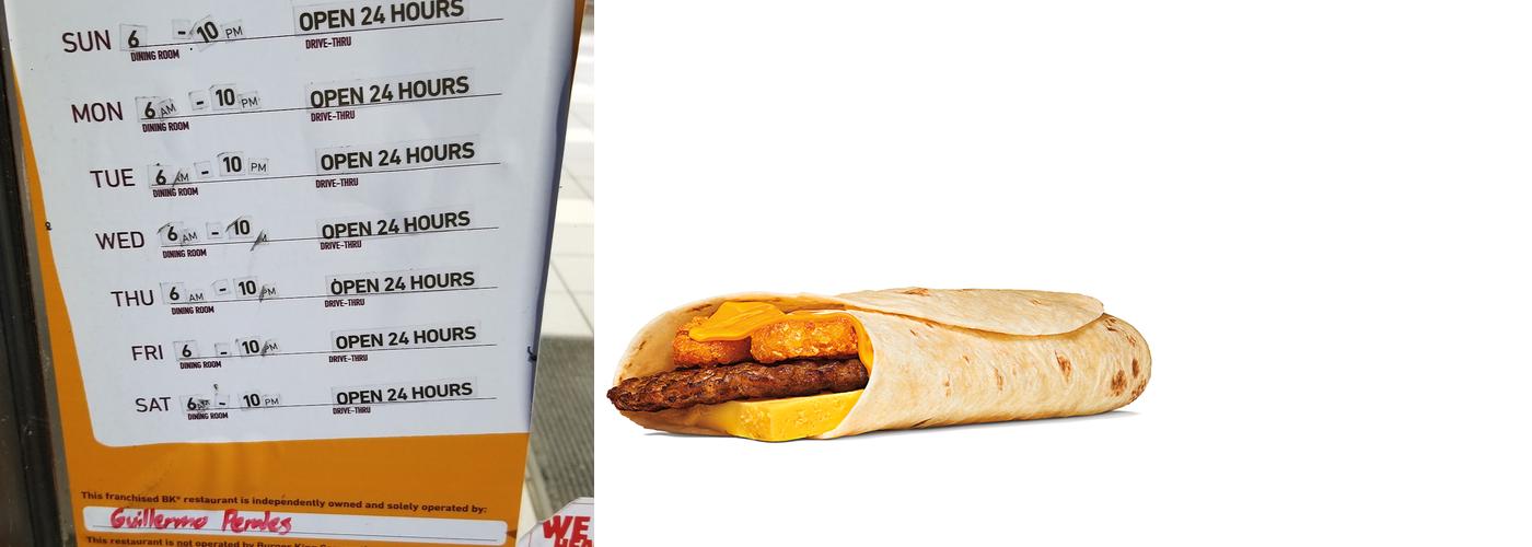 Burger King Menu