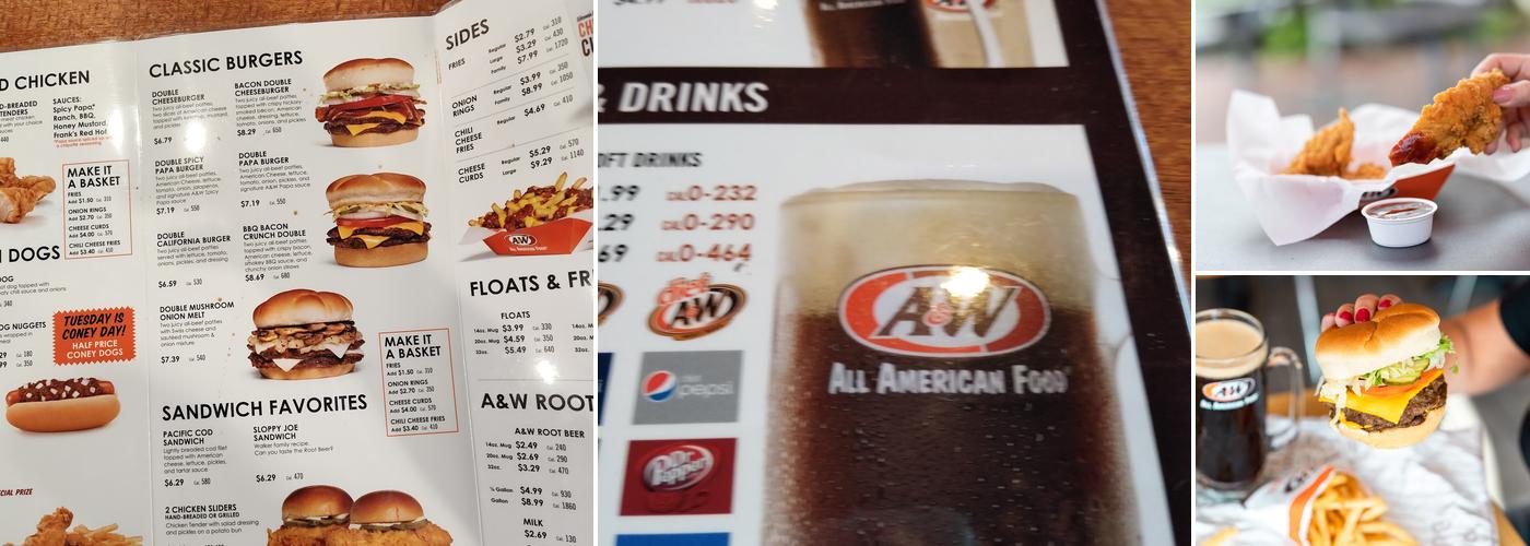 A&W Restaurant Menu