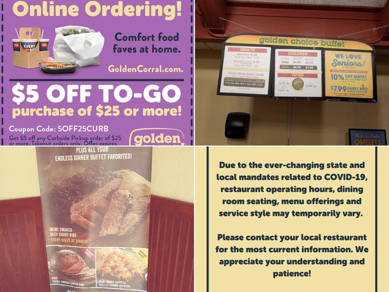 Golden Corral Buffet & Grill Menu
