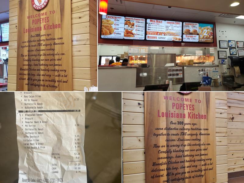 Popeyes Louisiana Kitchen Menu