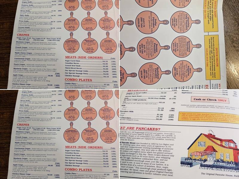 Original Pancake House Menu