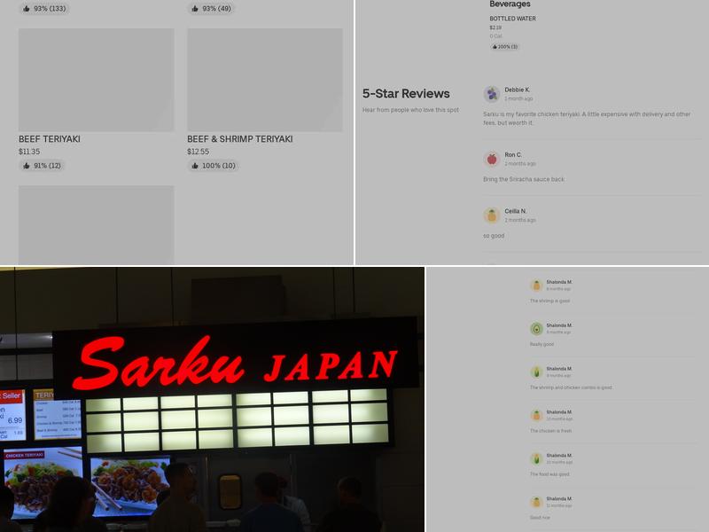 Sarku Japan Menu