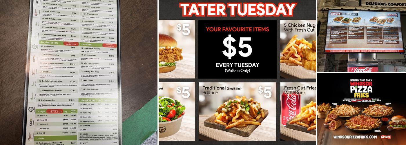 More Taters Please Menu