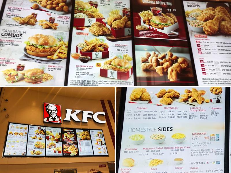 KFC Menu