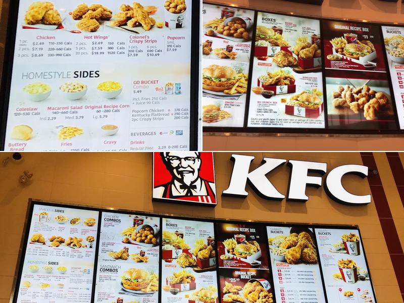 KFC Menu