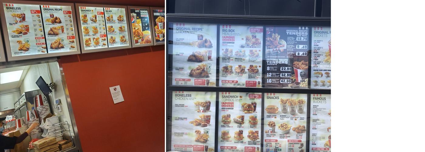 KFC Menu