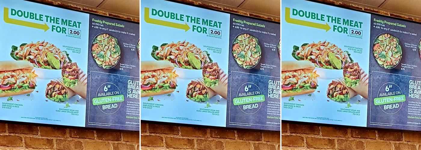 Subway Menu