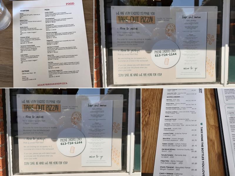 Heartbreakers Pizza Menu