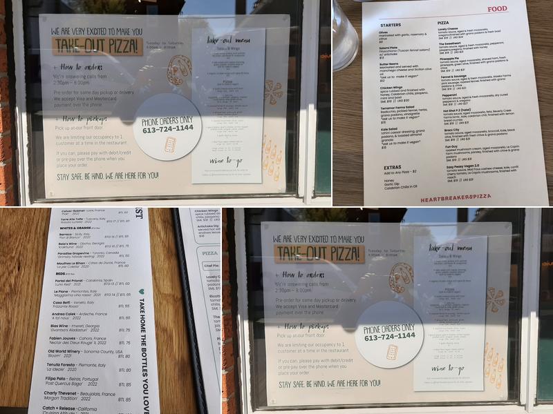 Heartbreakers Pizza Menu