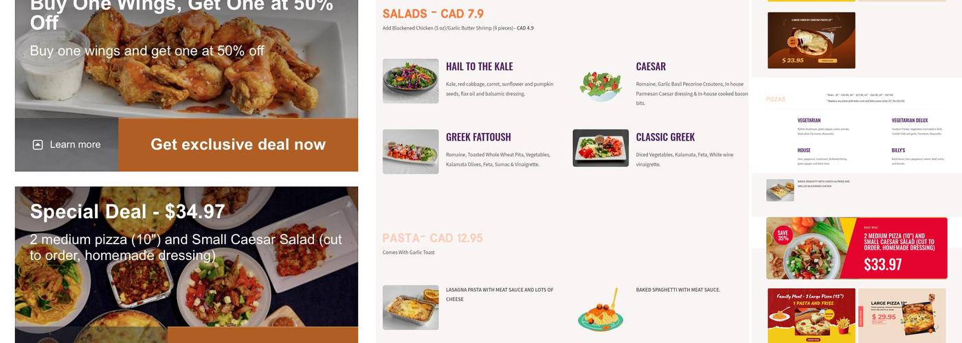 Orange Bob Pizza & More... Menu