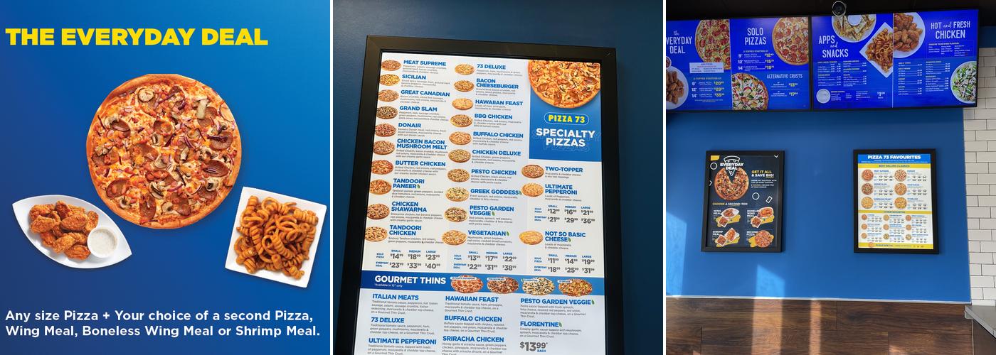 Pizza 73 Menu