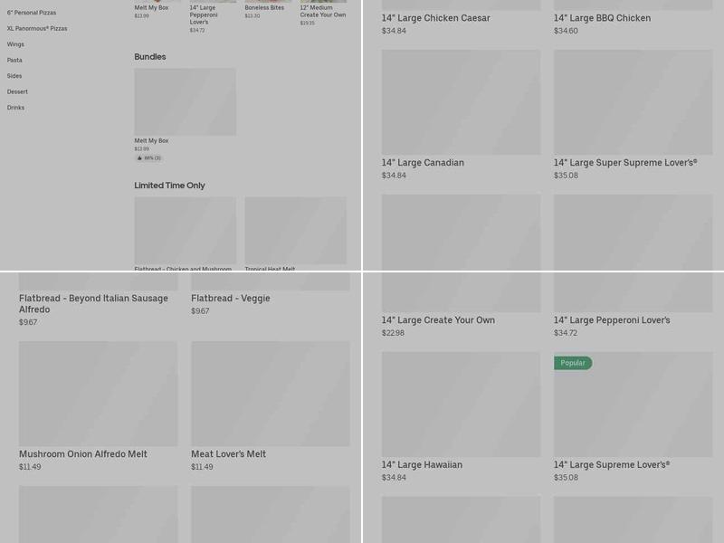 Pizza Hut Menu