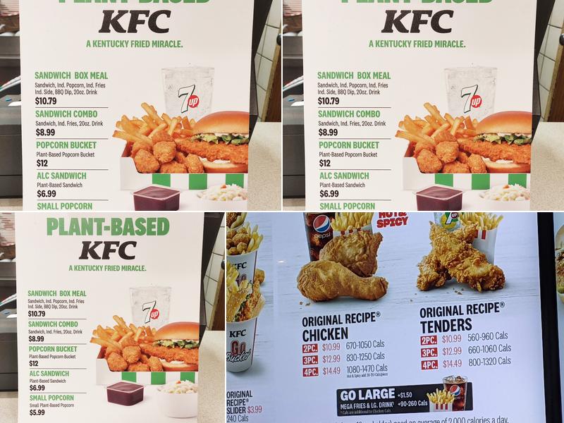KFC Menu