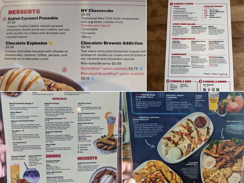 Boston Pizza Menu