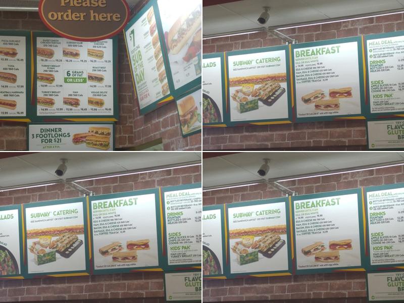 Subway Menu