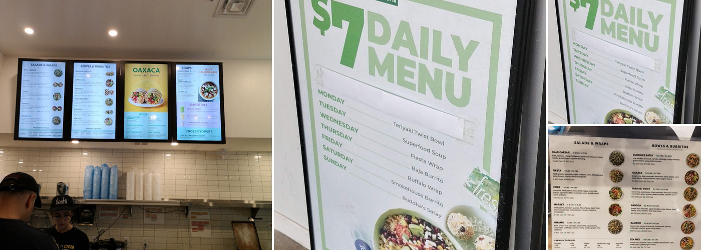 freshii Menu