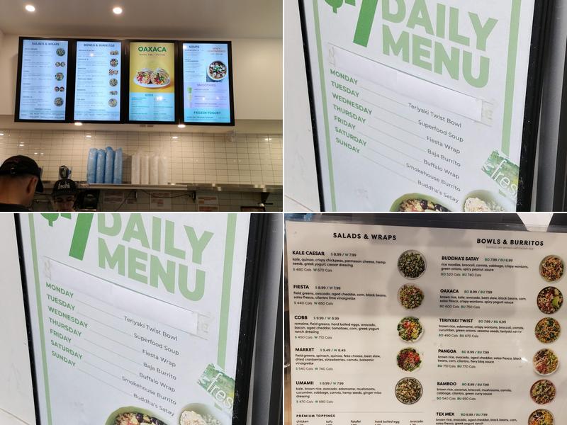 freshii Menu