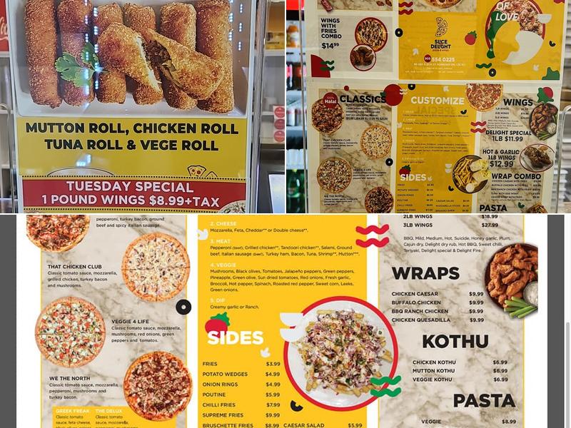 Slice Of Delight pizza & wings Menu