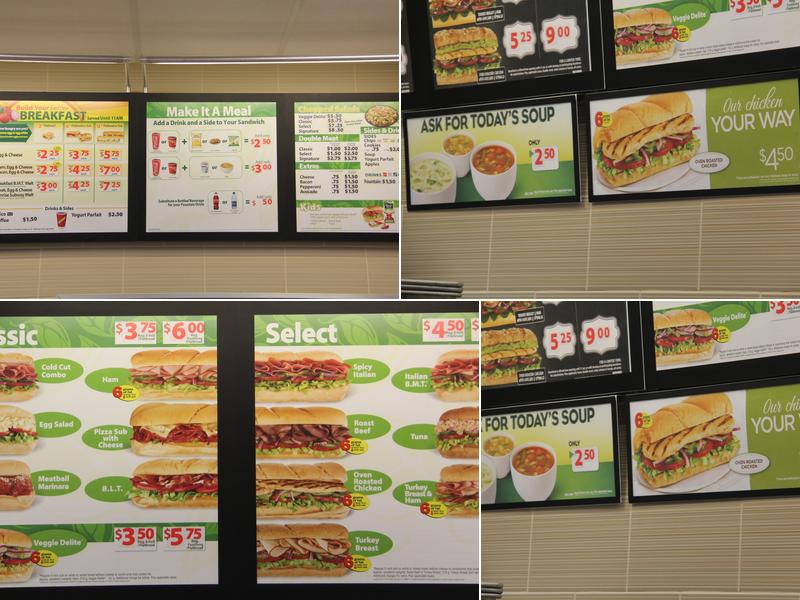 Subway Menu