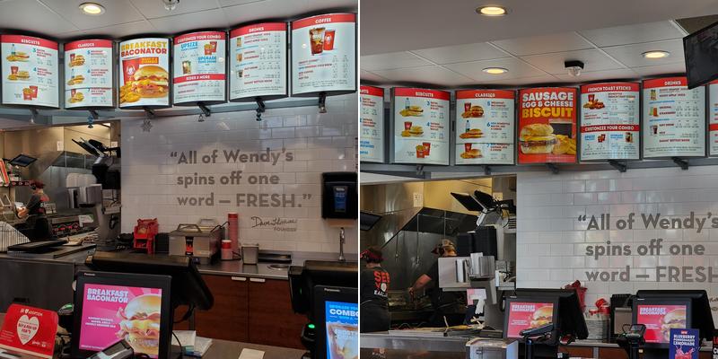 Wendy's Menu