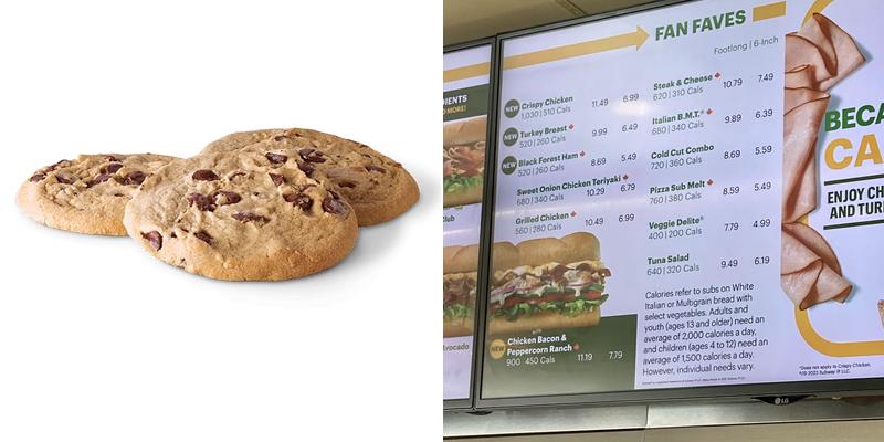 Subway Menu