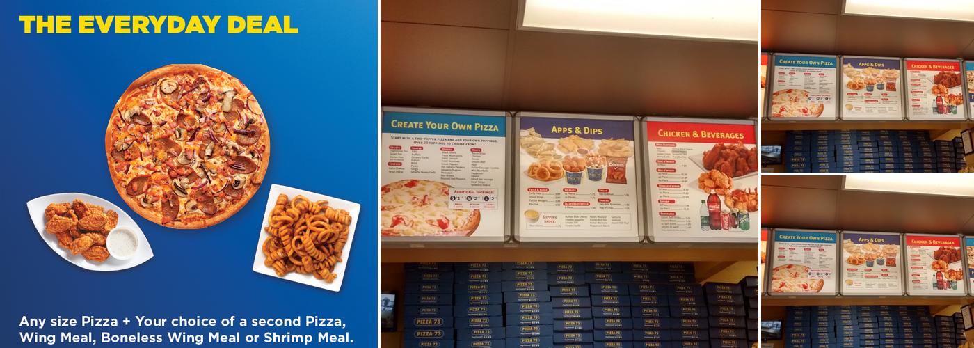 Pizza 73 Menu