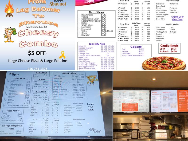 Slice N Bites Menu