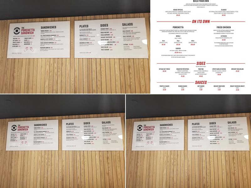 Porchetta & Co Menu