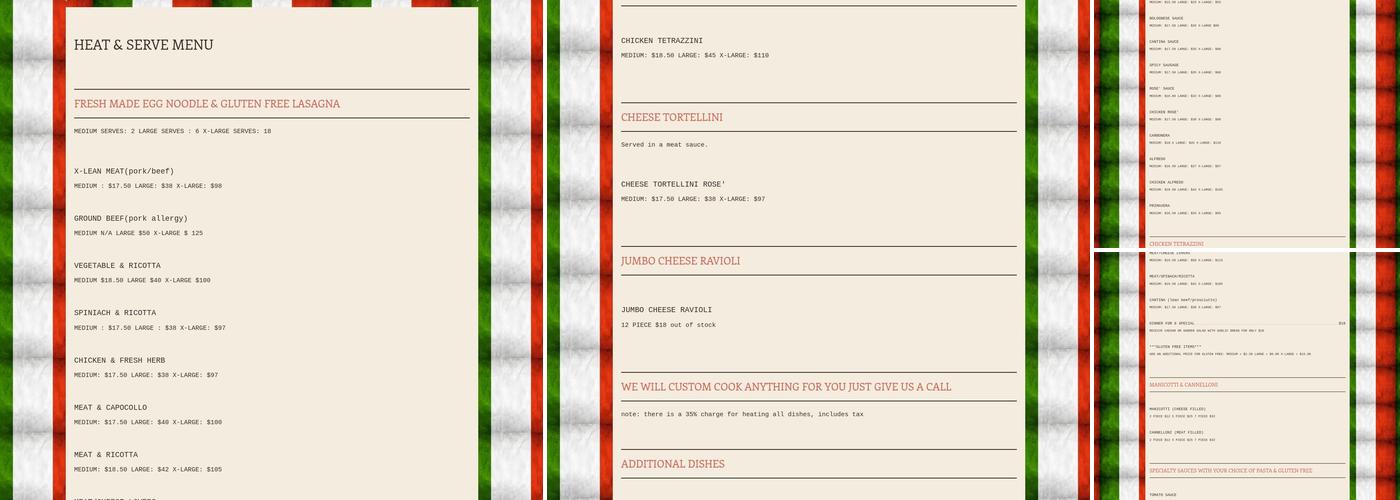 Antonio's Italian Deli & Grocery Menu