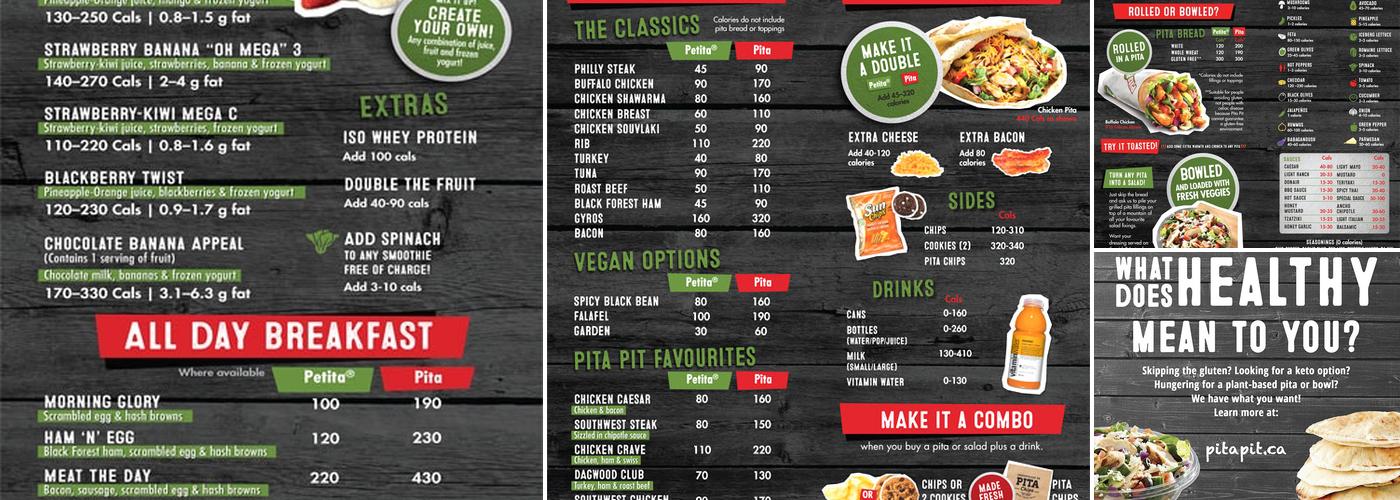 Pita Pit Menu