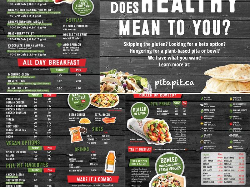 Pita Pit Menu