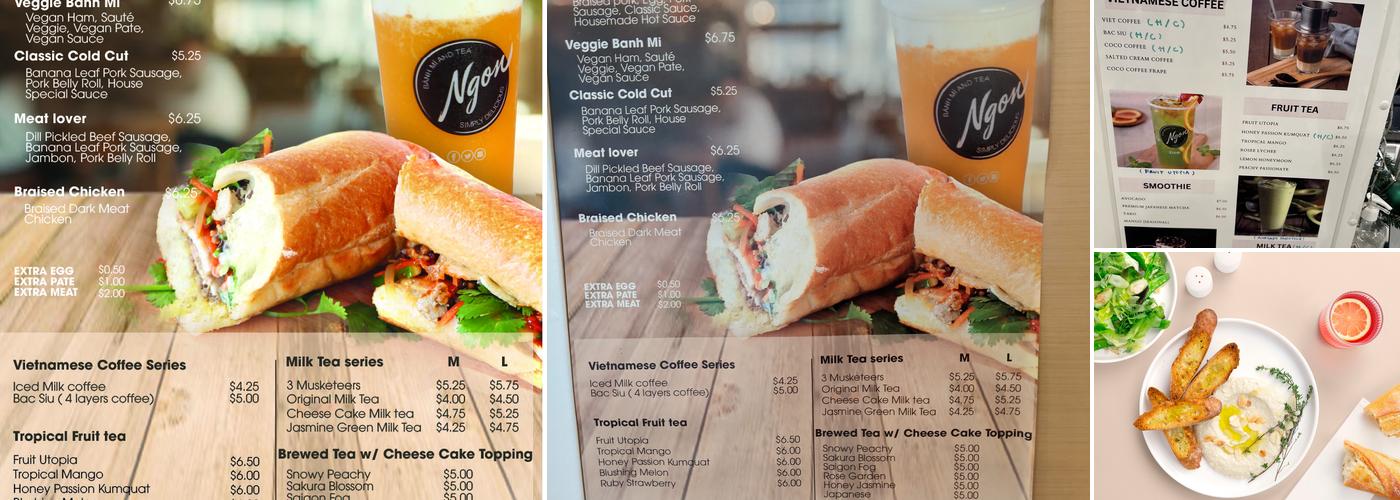 Ngon Cafe Menu