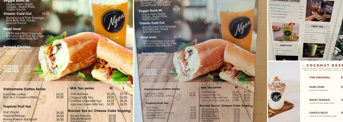 Ngon Cafe Vancouver Menu