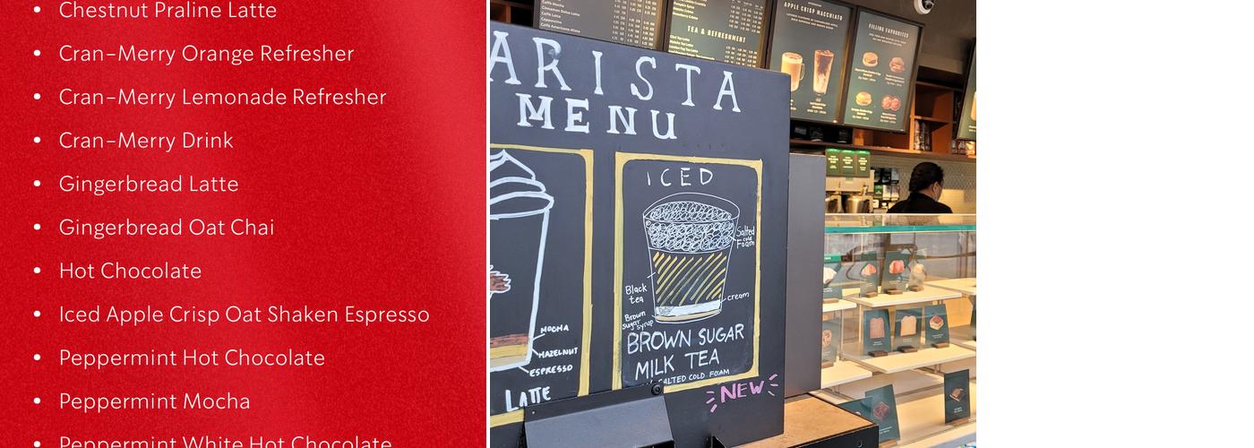 Starbucks Menu