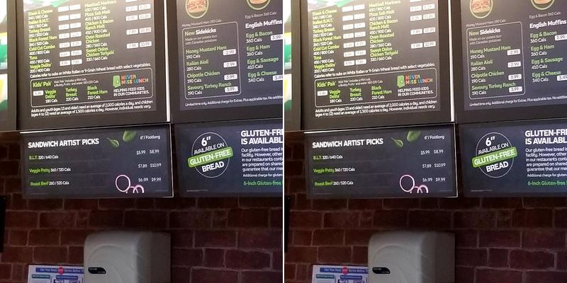 Subway Menu