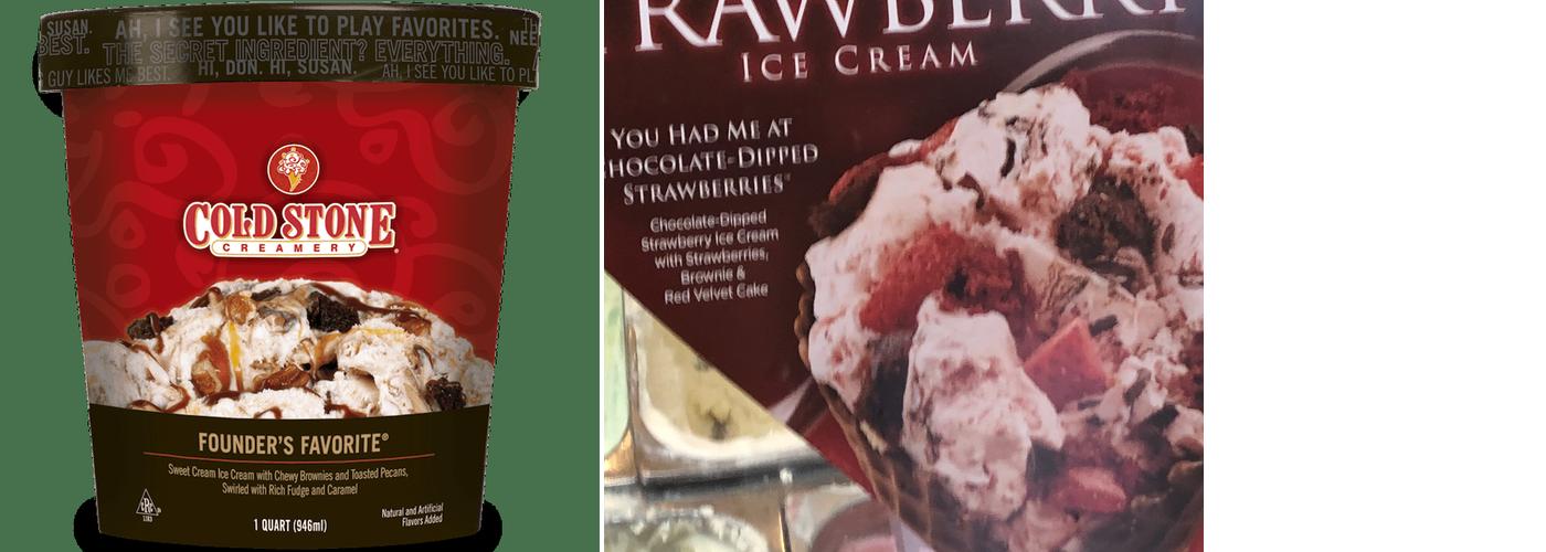 Cold Stone Creamery Menu