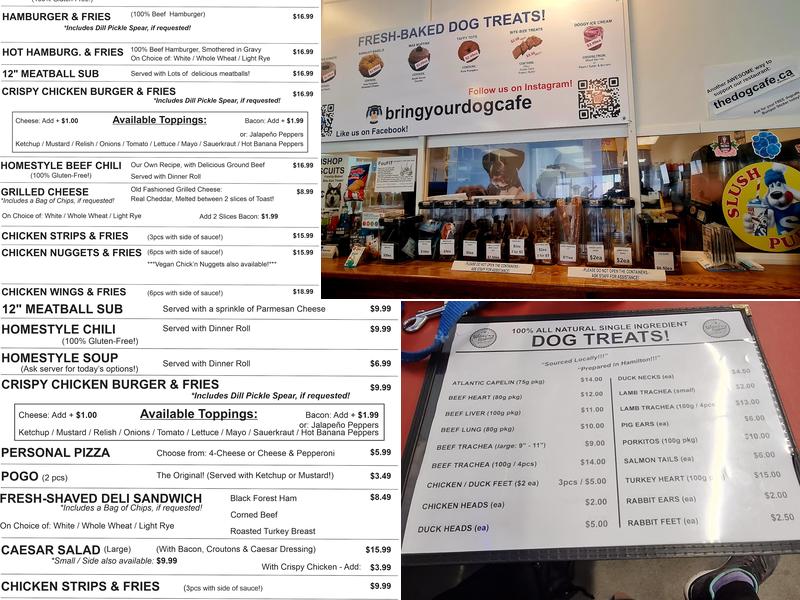 Bring Your Dog Cafe Menu