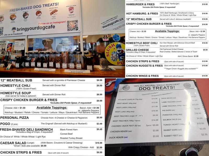 Bring Your Dog Cafe Menu