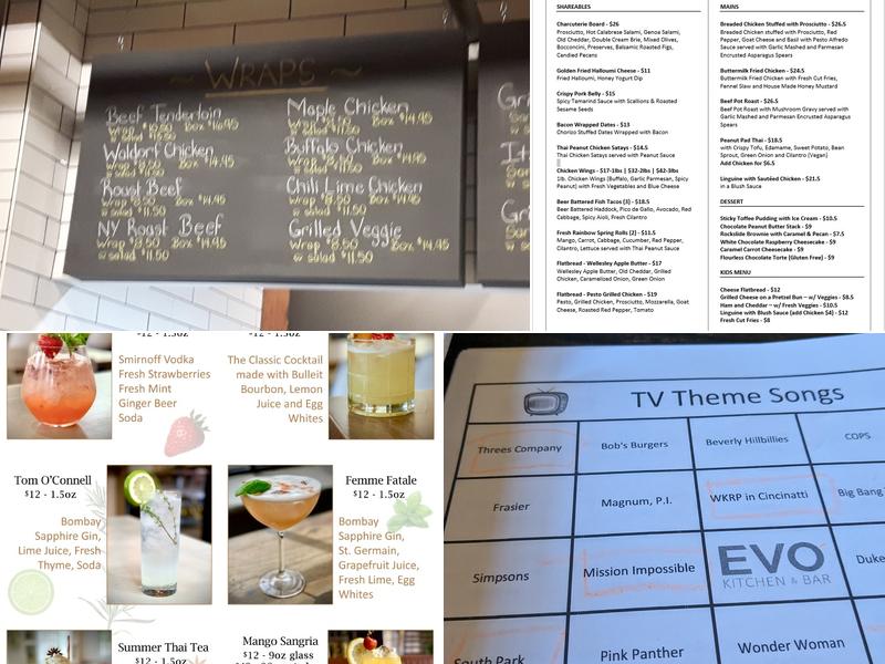 EVO Kitchen & Bar Menu