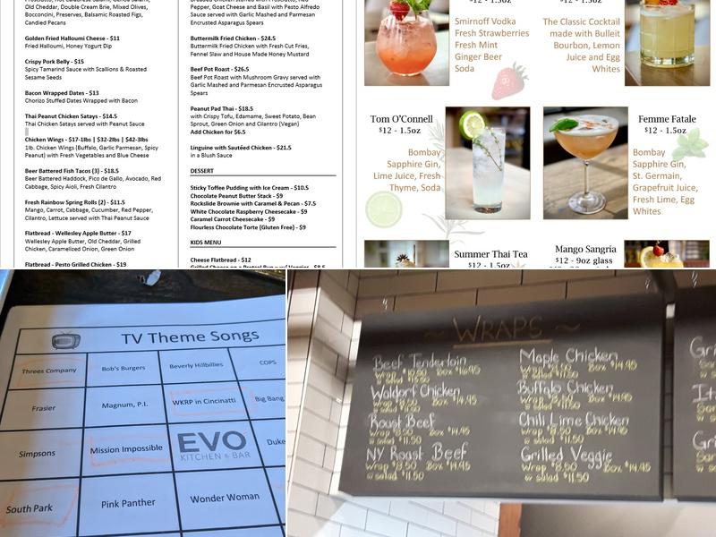 EVO Kitchen & Bar Menu