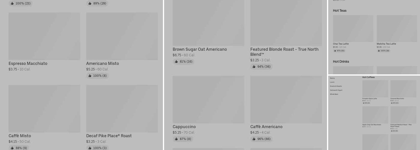 Starbucks Menu