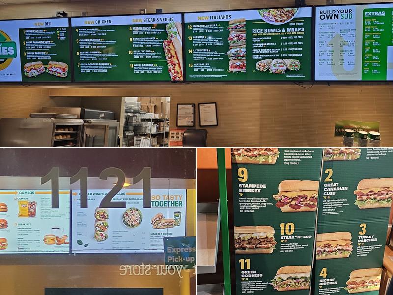 Subway Menu