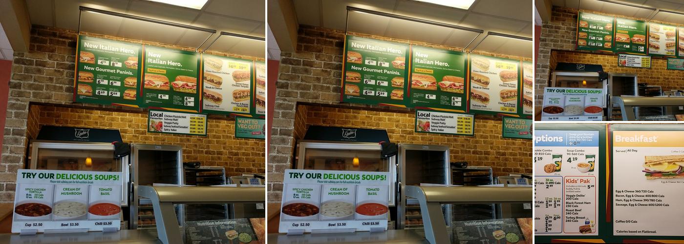 Subway Menu