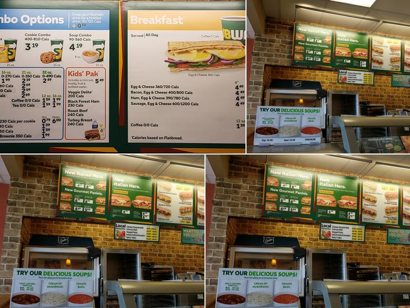Subway Menu