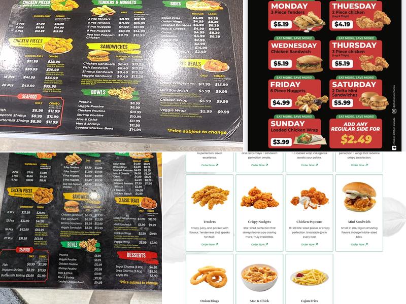 Chicken Kitchen Menu