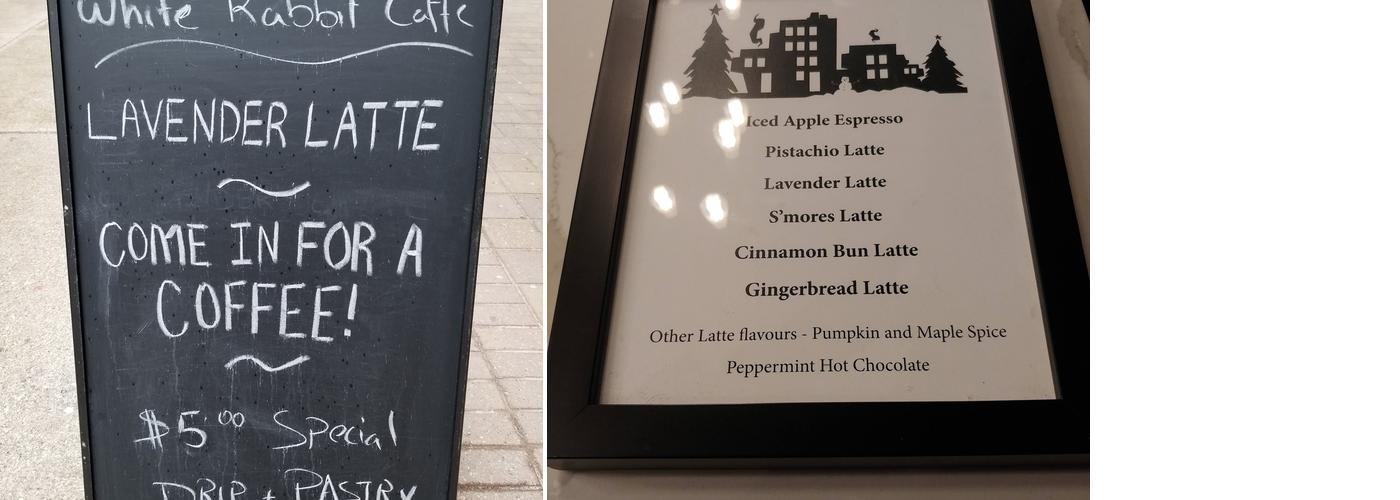 White Rabbit Caffe Menu